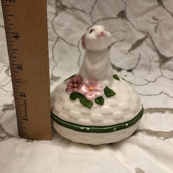 vtg Avon bunny Easter trinket dish - Picture 4 of 6